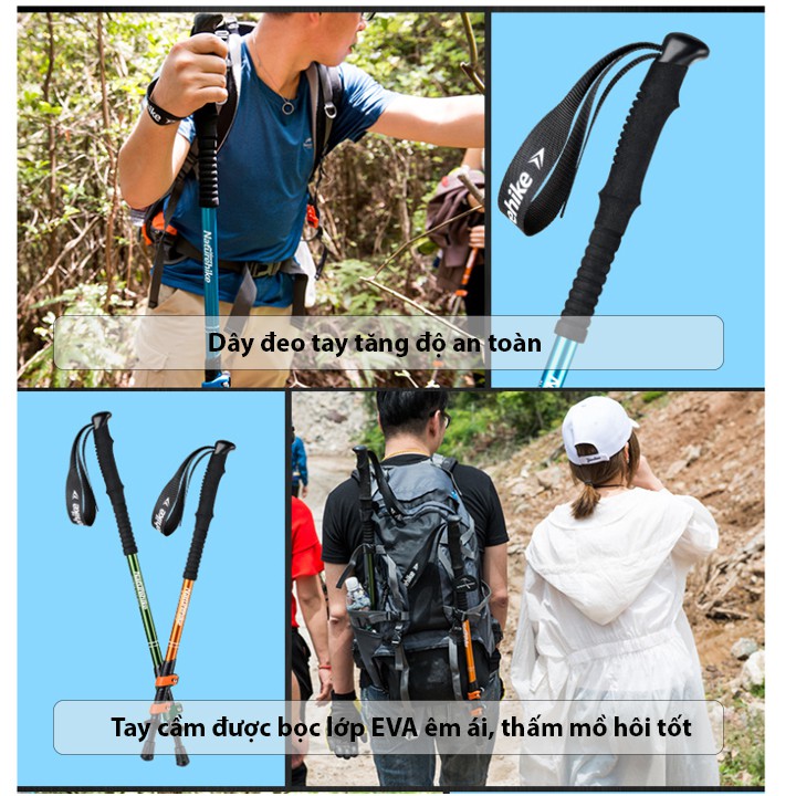 Gậy leo núi trekking Nature Hike NH17D001-Z