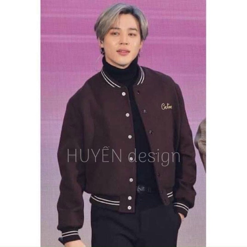 ÁO BOMBER DẠ THÊU NGỰC CHỮ C.LINE