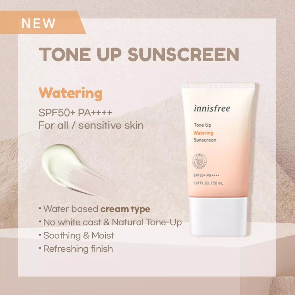 Kem Chống Nắng Innisfree Tone Up Watering Sunscreen SPF50+PA++++ 50ml