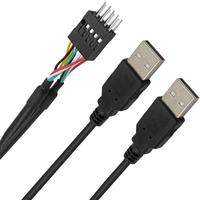 Cáp Chuyển Đổi USB-A Sang Bo Mạch Chủ 9Pin Du Pont USB 50cm / 19.7in Chuyên Dụng Cho Máy Tính
