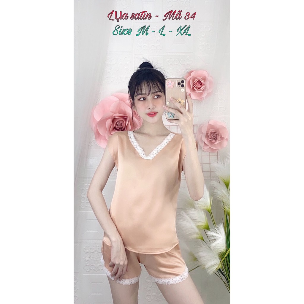 HOT - HOT - HOT - HÀNG MỚI VỀ PIJAMA LỤA SATIN CAO CẤP ĐÙI CỔ REN ĐƯỢC ƯA CHUỘNG NHẤT 2020 | BigBuy360 - bigbuy360.vn