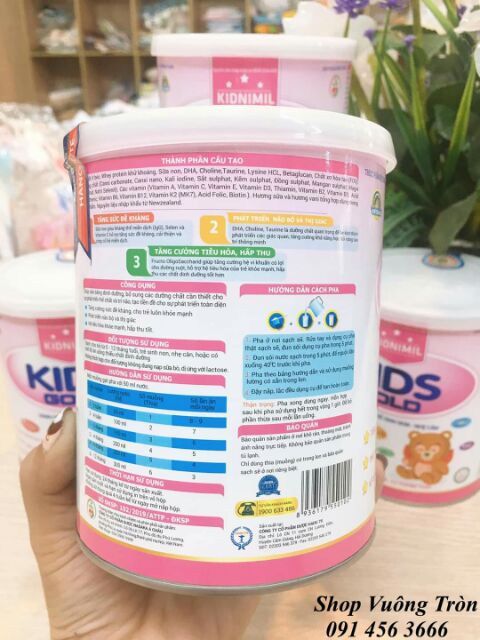 SỮA KIDNIMIL KIDS GOLO 900G