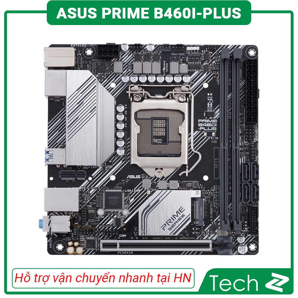 Mainboard ASUS PRIME B460I PLUS (Intel B460, Socket 1200, Mini-ITX, 2 khe Ram DDR4)
