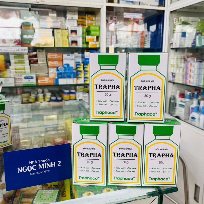 ✅  Bột Khử Mùi TRAPHA Lọ 30g Khử Mùi Hôi Chân, Khử Mùi Hôi Nách Traphaco