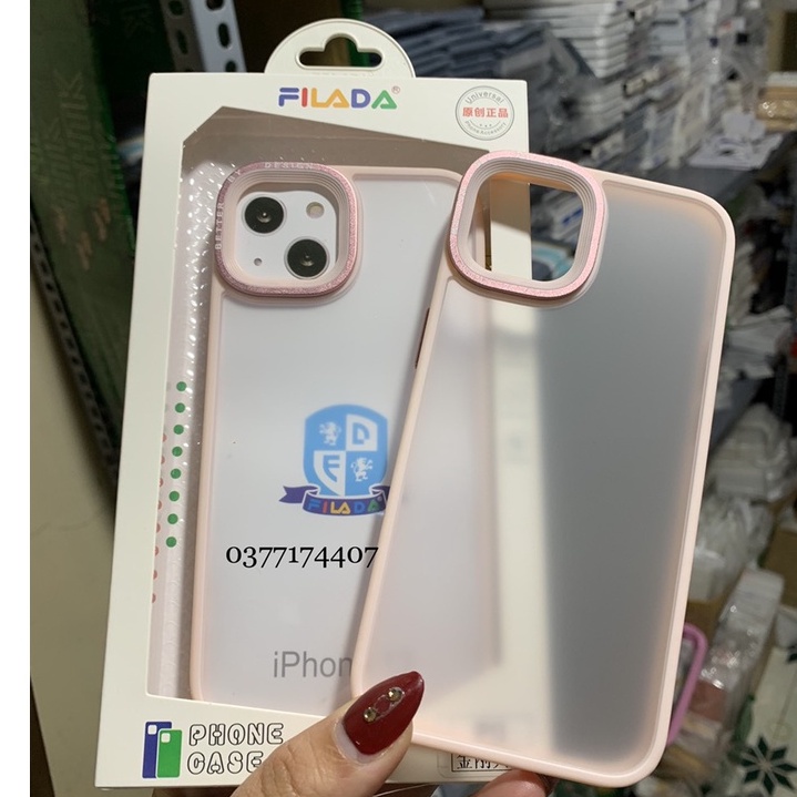 Ốp lưng Filada nhám viền màu iPhone 13, 13 Pro, 13 Pro Max, 12 Pro Max camera bọc nhôm siêu đẹp sang trọng