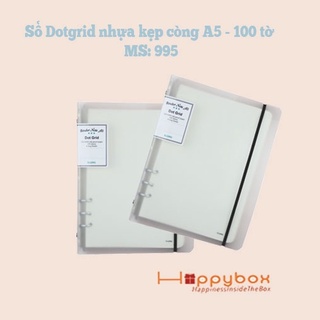 Sổ klong dot grid file nhựa kẹp còng a5 - 100 tờ; ms: 995