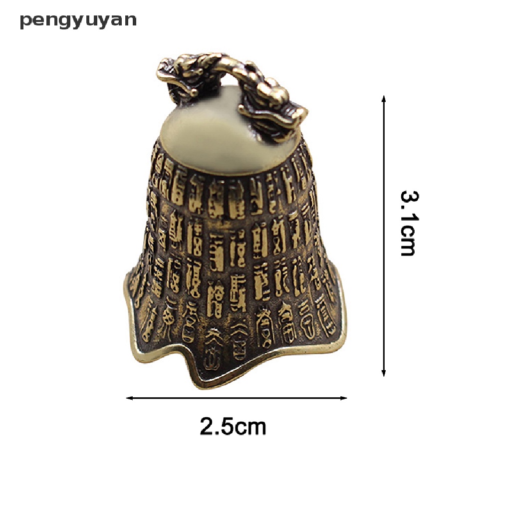 [pengyuyan] Chuông Phật Cầu Nguyện Mini Điêu Khắc Trung Hoa Cổ Điển [Mới]