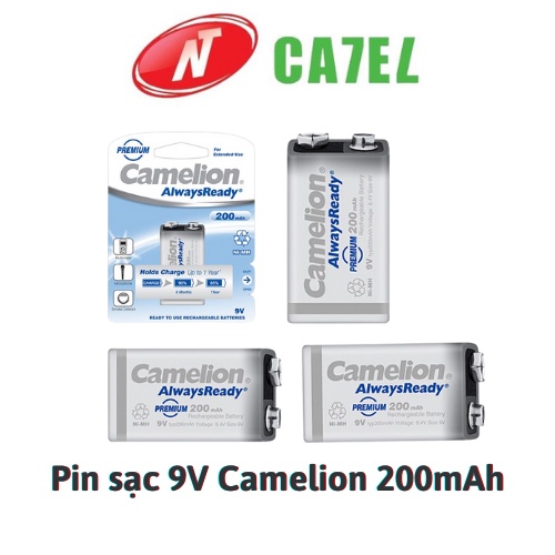 Pin sạc 9V Camelion 200mAh vỉ 1 viên chính hãng NT CATEL