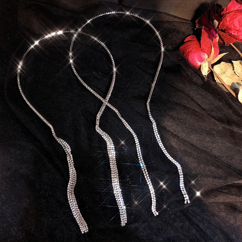 Đồ Cài Tóc Đính Đá Lấp Lánh Phối Tua Rua Xinh Xắn Cho Bé Gái