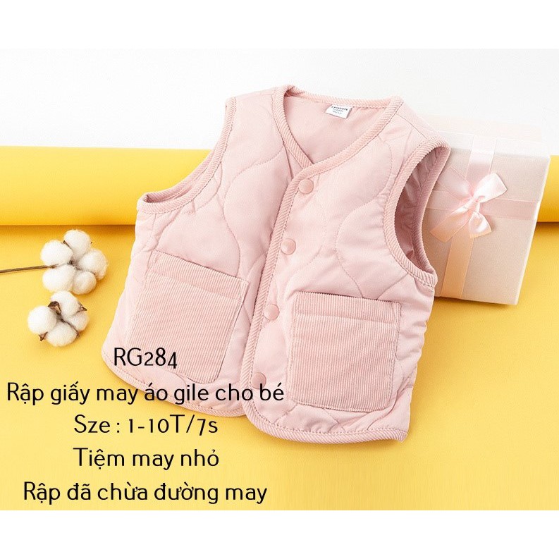 RG284_Rập giấy may áo gile cho bé