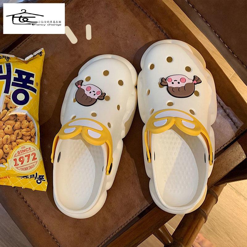 Dép Sandal Đế Dày Họa Tiết Hoạt Hình Xinh Xắn Dành Cho Nữ