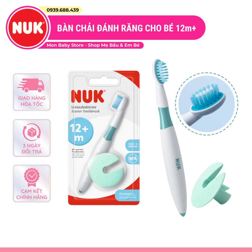 [Chính Hãng] Bàn chải đánh răng cho bé NUK - bàn chải đánh răng cho bé 1 tuổi đến 3 tuổi