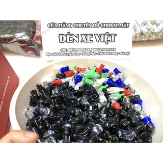 1 Đôi xi nhan xe máy màu xanh dương, xanh lá cây, đỏ và trắng - chân T10- 5 tim led cực đẹp - 3T Racing
