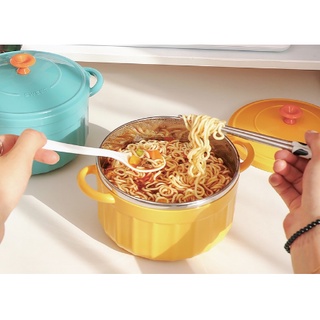 Bát úp mì - Bát ăn mì tôm inox có nắp đậy