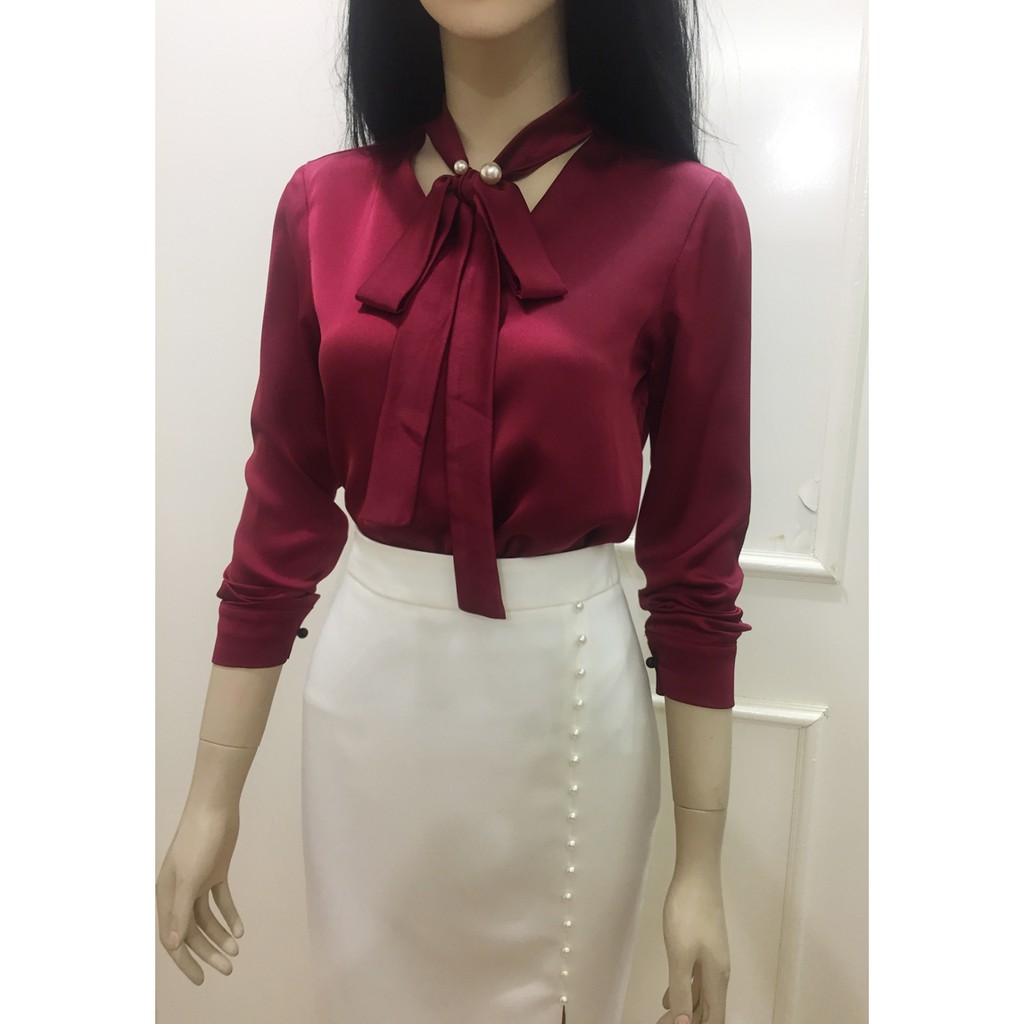 Chân Váy Bút Chì Trắng 💖𝑭𝒓𝒆𝒆𝒔𝒉𝒊𝒑💖 Chân Váy Trắng xẻ trước dài che gối | BigBuy360 - bigbuy360.vn