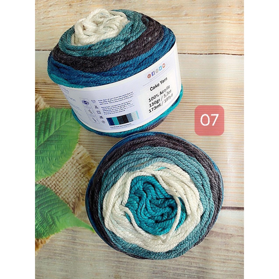 Len cầu vồng Mandala - Nhập khẩu từ hãng Lion Brand - 100% Premium Acrylic - 150gram 173m