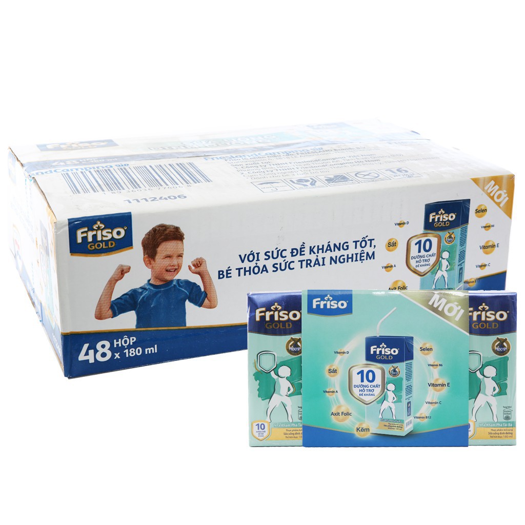 Thùng 48 hộp sữa uống dinh dưỡng Friso Gold 180ml