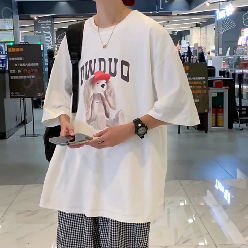 Áo Thun Tay Ngắn Cổ Tròn In Chữ Thoải Mái Thời Trang Mùa Hè Phong Cách Hàn Quốc Cho Nam Giới Size M-8XL