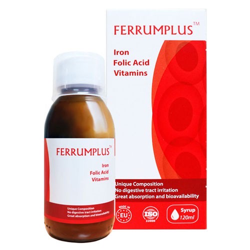 Siro Ferrumplus Bổ sung Sắt cho người thiếu máu, vị dễ uống, không gây táo bón