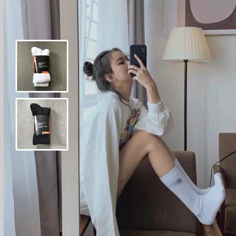 Tất vớ thể thao cổ cao nam nữ, chất liệu cotton cao cấp, chất dày dặn, không nhão, hàng xuất xịn