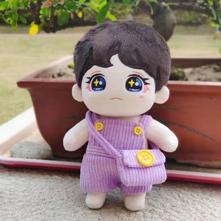 Yếm nhung tăm và túi đeo chéo cho doll 20cm