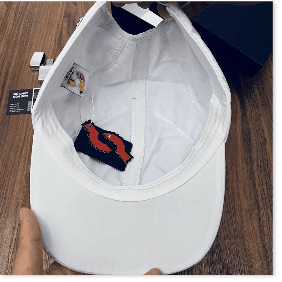 Mũ Lưỡi Trai Nón Sơn Trắng Lưới Trắng Vải Dù Chính Hãng Hàng Chuẩn Tem 7 Màu Thời Trang Cao Cấp Mới 2023
