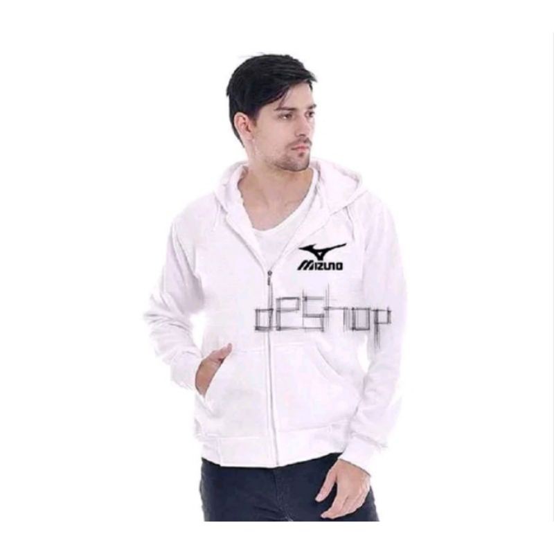 MIZUNO Áo Khoác Hoodie Phối Khóa Kéo Thời Trang Chất Lượng Cao