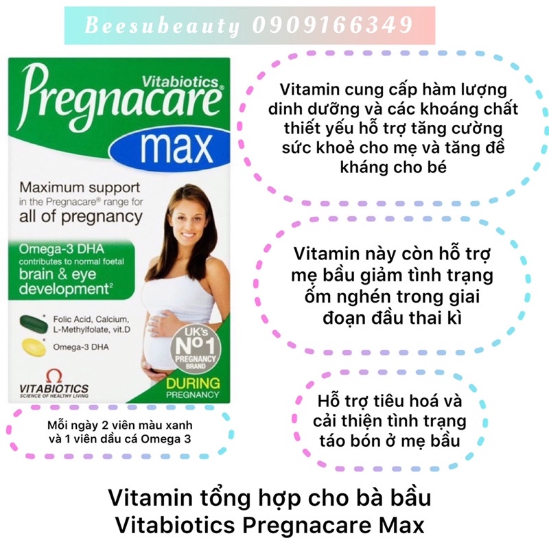 Pregnacare Max - Viên uống Vitamin tổng hợp cho bà bầu