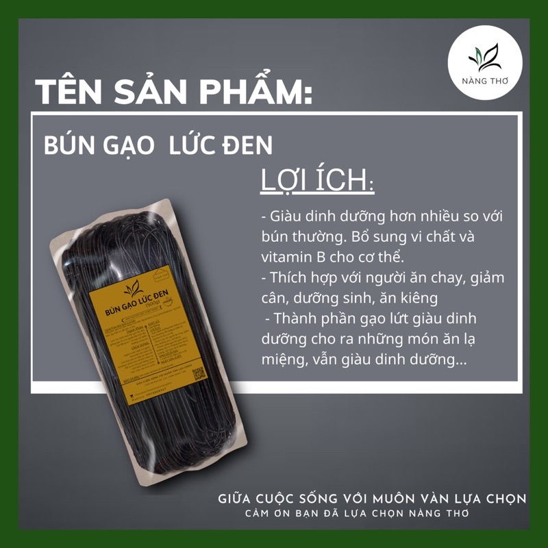 ĐẶC SẢN BÚN GẠO LỨC ĐEN giảm cân/ ăn kiêng 1000gr - 100% từ thiên nhiên