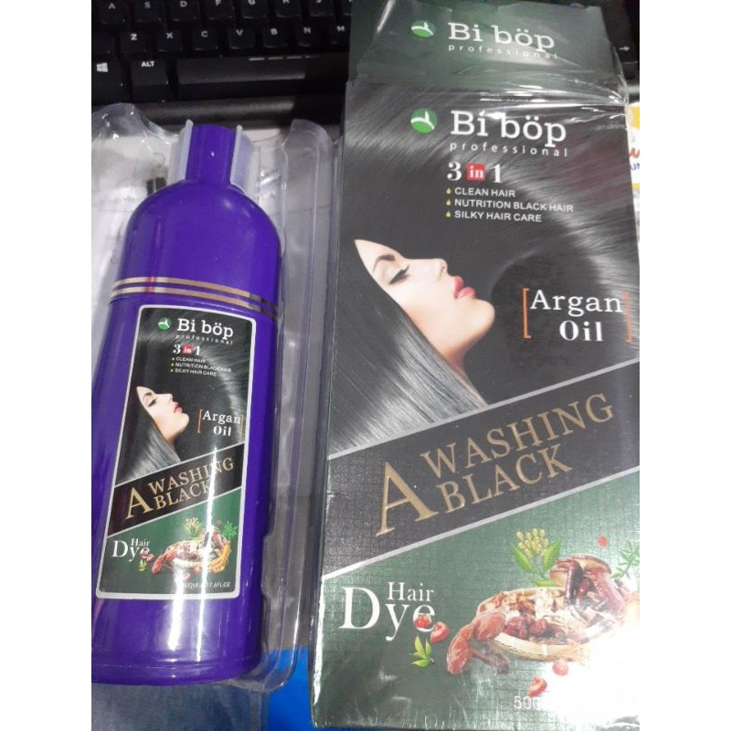 DẦU GỘI THẢO DƯỢC GỘI ĐEN TÓC BẠC BIBOP( mẫu mới màu tím)