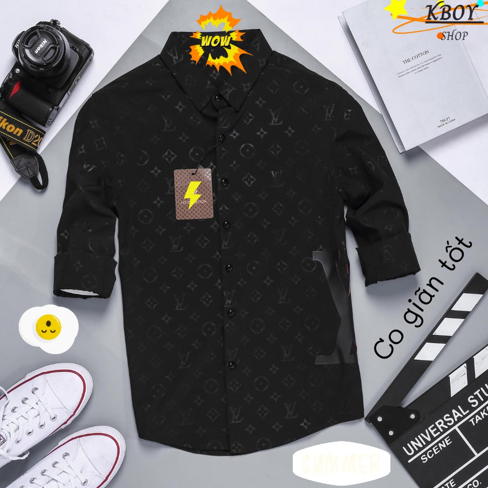 Áo sơ mi nam tay dài cotton TRẮNG/ĐEN phong cách hàn quốc - thấm hút co giãn tốt không nhăn, xù thích hợp dự tiệc - F108 | BigBuy360 - bigbuy360.vn