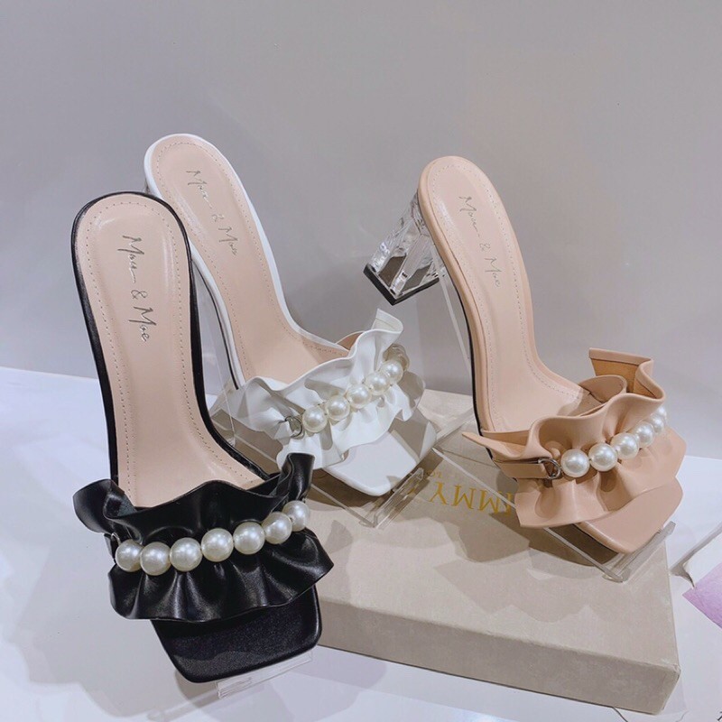 Guốc cao gót bèo đính ngọc