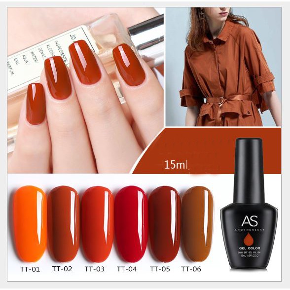 Sơn gel AS lẻ 6 màu cam đất TT