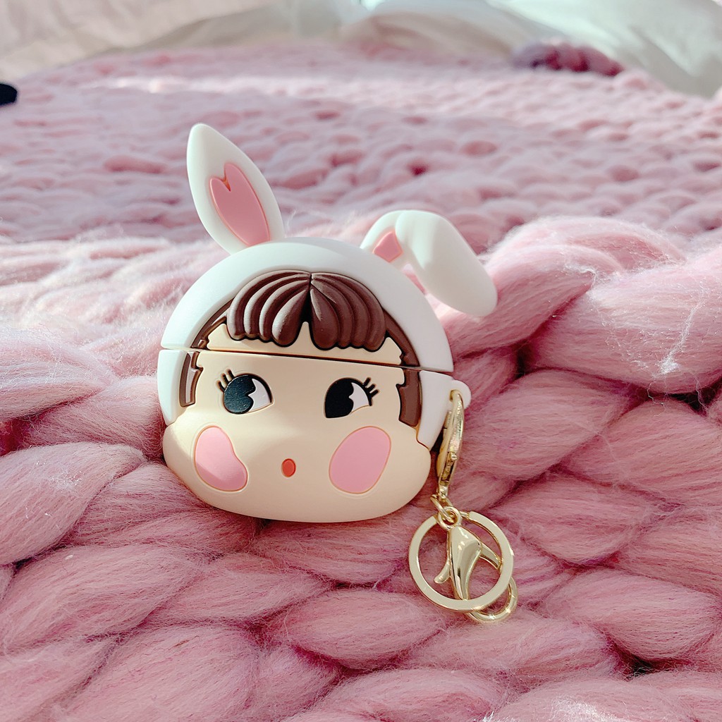 Airpods case Cute rabbit girl airpods pro case keychain airpods 1 2 pro protective cover