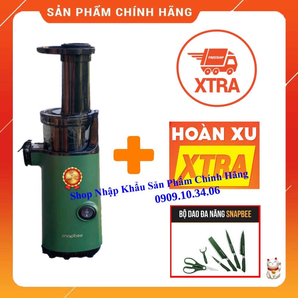 [Mã ELHA22 giảm 6% đơn 300K] [CHÍNH HÃNG] Máy Ép Chậm SnapBee - Ép Trái Cây Hoa Quả, Siêu Kiệt Bã, Dễ Vệ Sinh