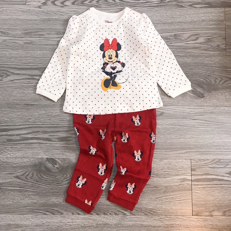 Bộ nỉ xuất dư bé gái hình micky dễ thương