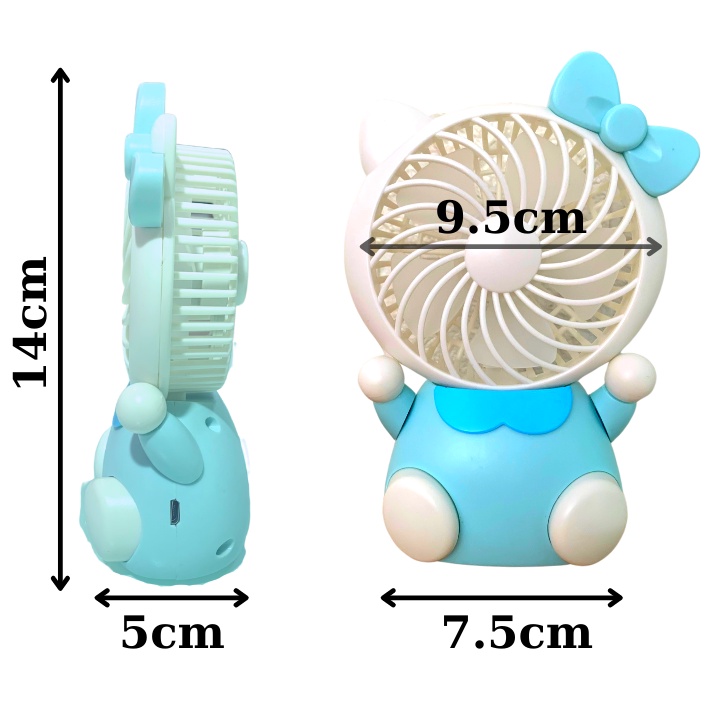 Quạt cầm tay để bàn mini DianDi 01 thiết kế dễ thương sạc usb tích điện