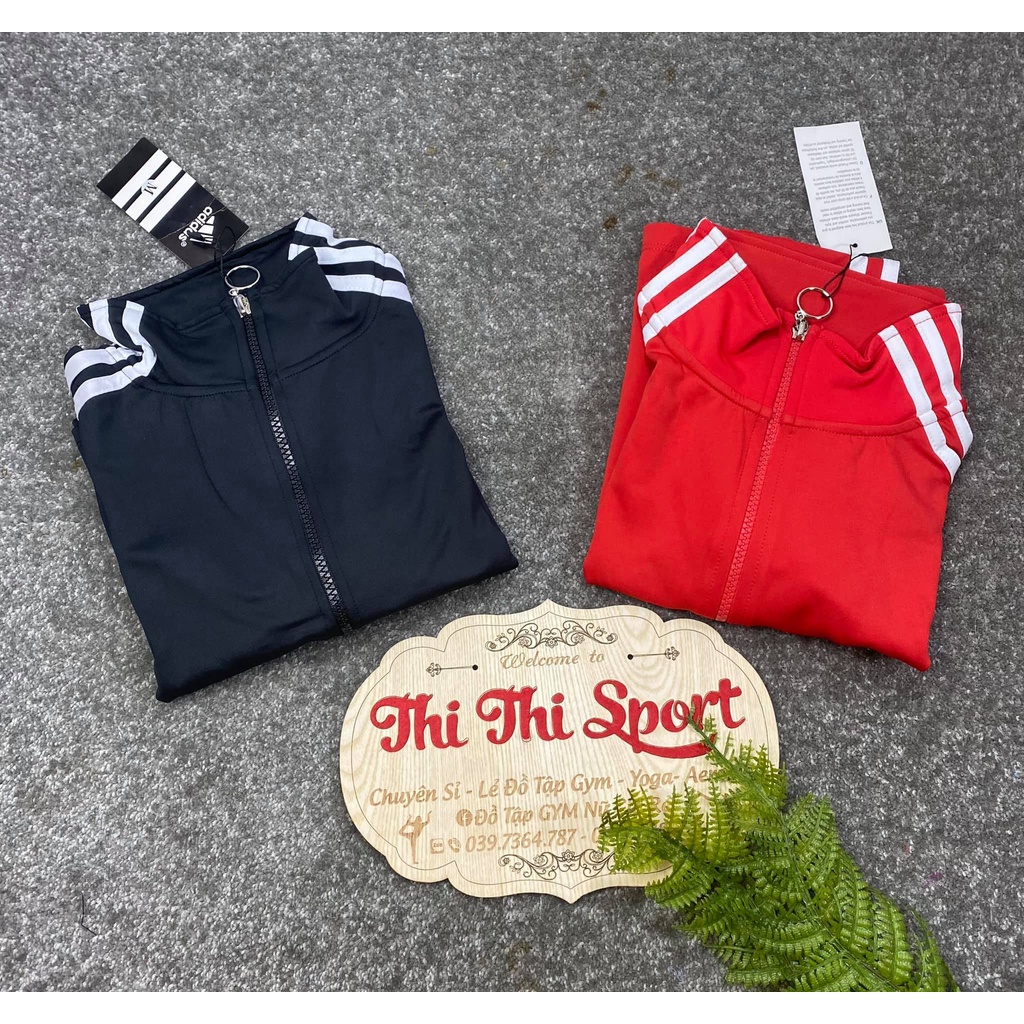 Áo khoác body thun poly 3 sọc