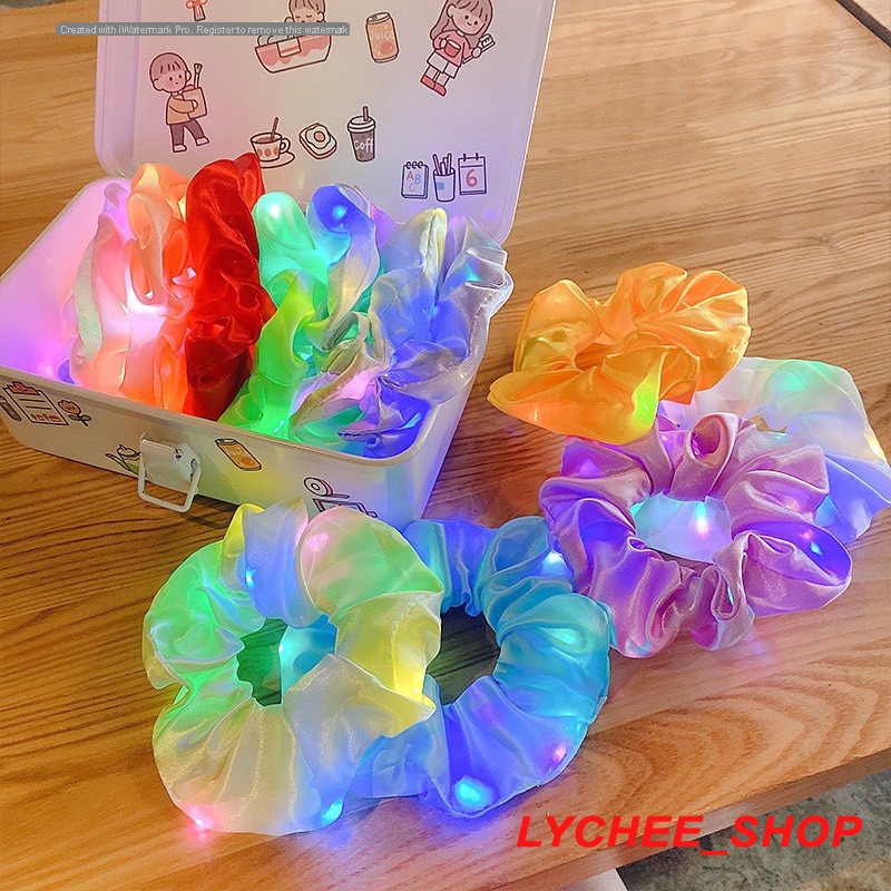 Scunchies Dây Buộc Tóc Cột Tóc Có Đèn Led Lấp Lánh -PK032- LYCHEE