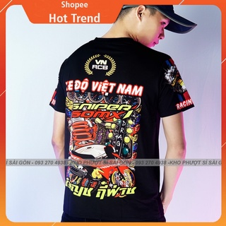 Áo thun xe máy nam ngắn tay Racing Độ xe VN Chibi 3D - Áo thun tem xe VN Độ xe co giãn 4 chiều
