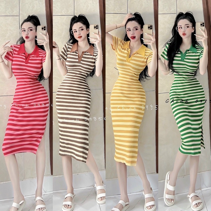 Váy body chất mềm mịn kèm ảnh thật
