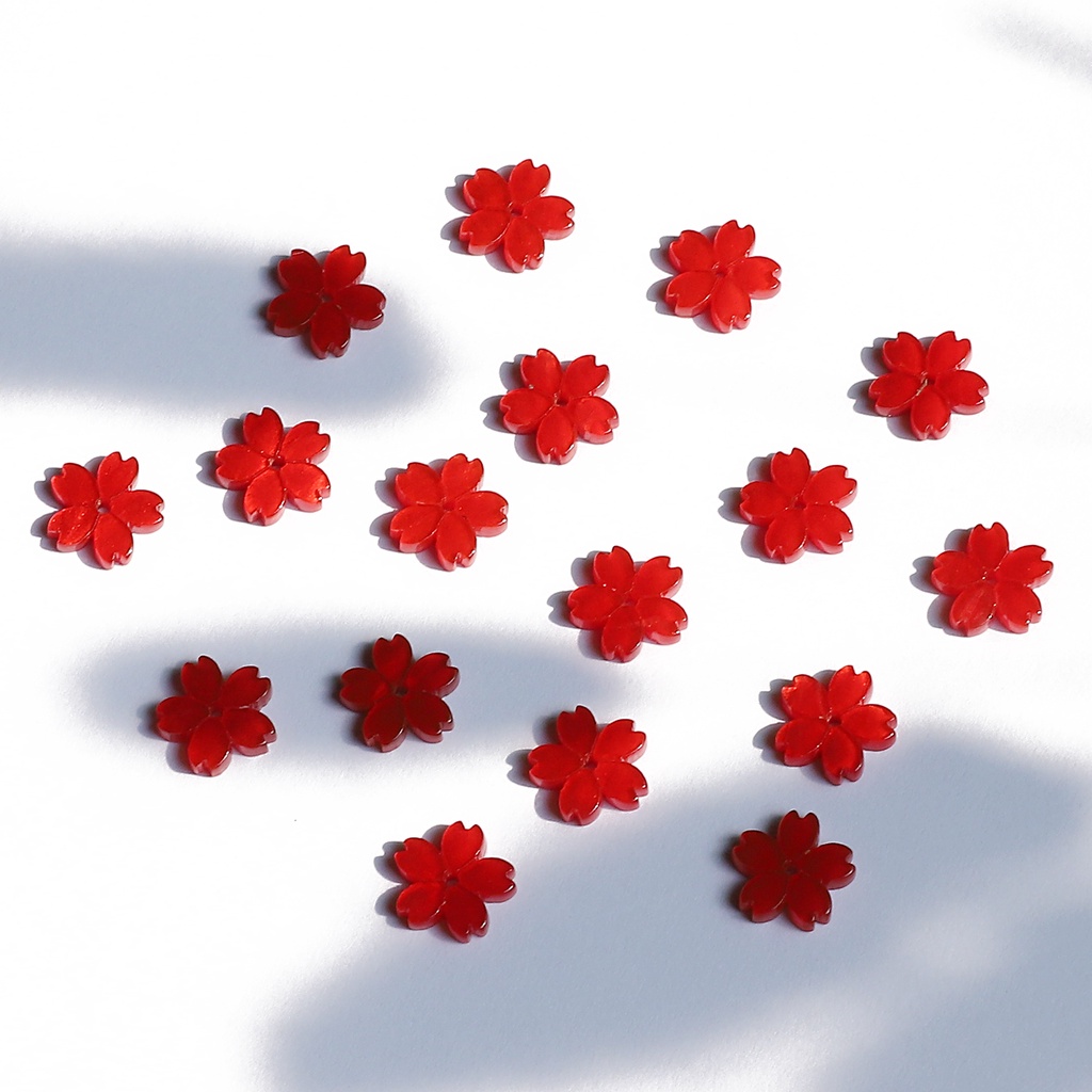 Hạt Cườm Acrylic 10mm Hình Hoa Anh Đào Nhiều Màu Sắc Làm Trang Sức Thủ Công diy