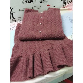 (HÀNG ORDER) Set váy len lông vặn thừng đuôi cá GNCM2