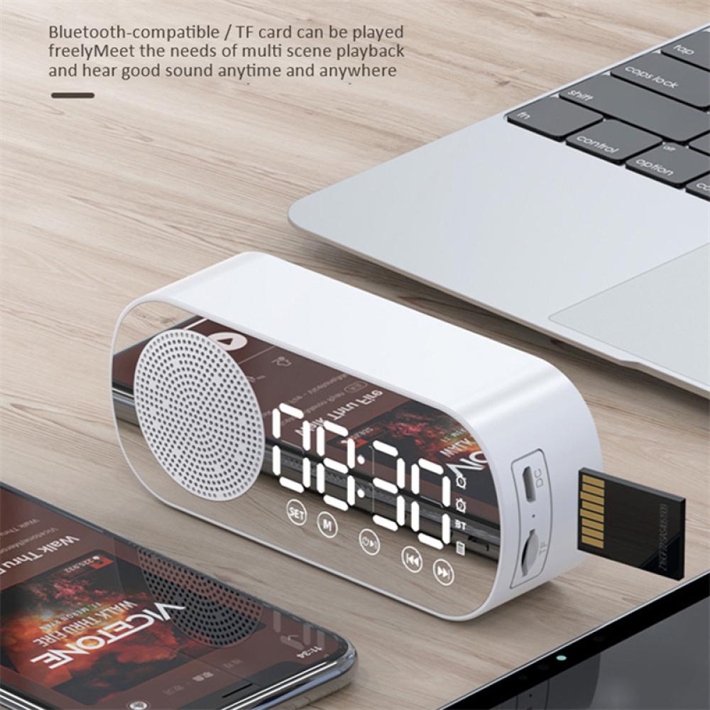 Loa Bluetooth Không Dây Tích Hợp Đồng Hồ Báo Thức Có Đèn LED Và Chức Năng Báo Thức H3X3