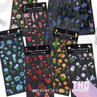 Sticker hoa vintage aesthetic trong hình dán trang trí sổ tay bullet journal dụng cụ dán planner Dried Flowers