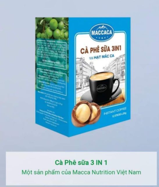 Cà phê macca, trà sữa maccaca (sỉ 1 thùng 20 hộp) | BigBuy360 - bigbuy360.vn