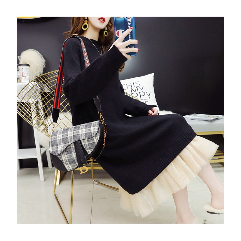 Váy Len Suông Dài Tay Nữ Hàng Quảng Châu Đẹp | BigBuy360 - bigbuy360.vn