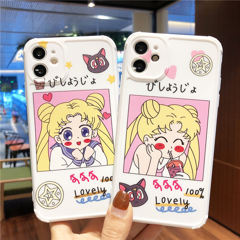 SAILOR MOON Ốp Lưng Phong Cách Thủy Thủ Mặt Trăng Cho Iphone6/6S/6Plus/ 7 / 7plus / 8 / 8 / 8plus / X / Xr / Xs / 11 / 12 / Pro / Max / Plus / Pro