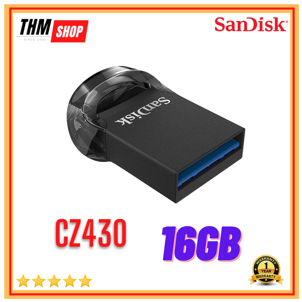 USB 3.1 SanDisk CZ430 16GB Ultra Fit Flash Drive tốc độ upto 130MB/s - Tốc độ cao