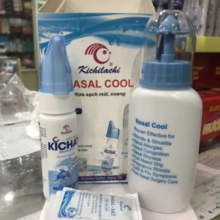 bình rửa mũi nasal cool tặng 1 bình xịt và muối rửa